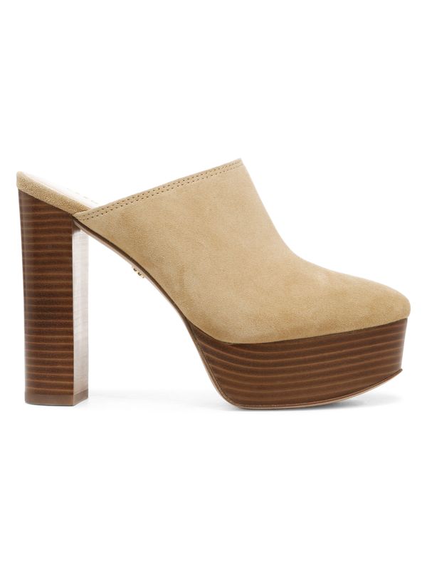 Veronica Beard Maren Suede Platform Mules